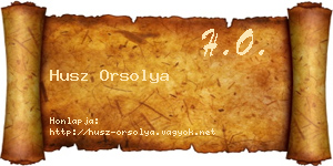 Husz Orsolya névjegykártya